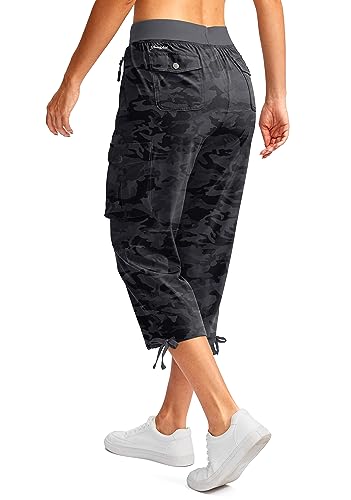 Image of Soothfeel Women's Cargo Capris Pants with 6 Pockets Lightweight Quick Dry Travel Hiking Summer Pants for Women Casual