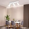 Seruno X 3 Way Ceiling Light Bar, Adjustable GU10 Spotlight Metal White, Modern Industrial Ceiling Lights for Kitchen Bedroom Living Room Hallway Dining Room, Bulb Not Included #5