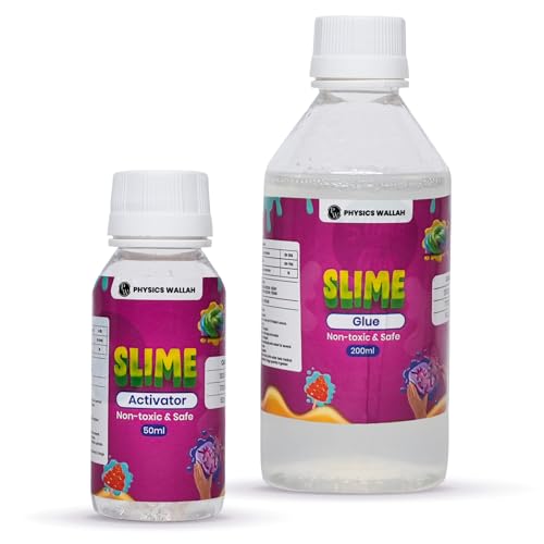 Image of PW PVA Slime Glue(200ml) & Activator(50ml) Set, Slime for Kids 3-10 Years | Safe & Non-Toxic, Mess Free, Slime Making Kit, Birthday Gift for Boys /Girls