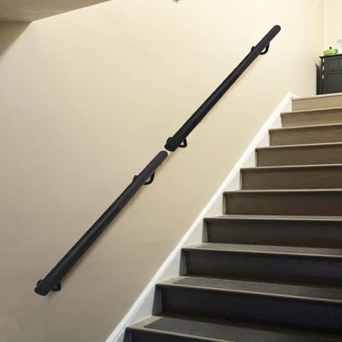 Barre d'appui ronde antidérapante pour escalier intérieur et extérieur