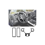 JeCar 3pcs Black Carbon Fiber Interior Trim Kit for 2010-2017 Dodge Ram Interior Accessories