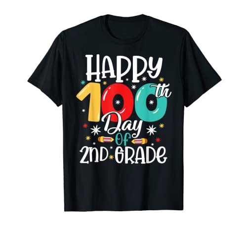 Feliz día 100 de 2º grado 100 días de juego escolar Camiseta