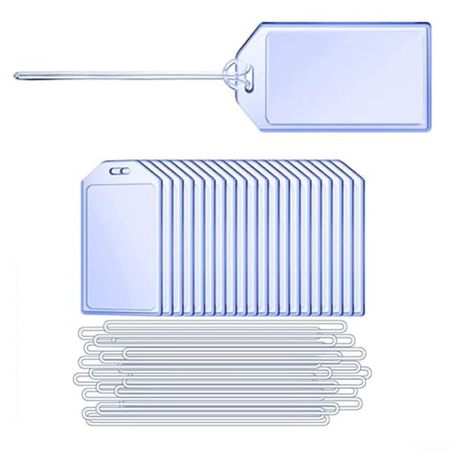 Lot de 10 étiquettes d'adresse transparentes et stables pour bagages de voyage, équipements de sport, faciles à identifier et à trouver rapidement - 10,5 x 5,9 cm