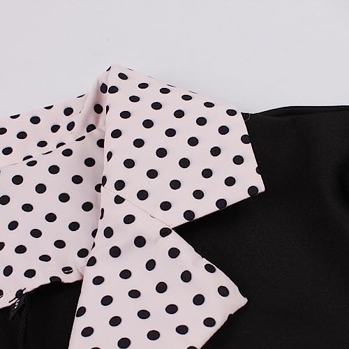 Image of 1950s Dresses for Women Vintage Rockabilly Retro Short Sleeve Tie Midi Dress Cocktail Party Evening Prom Gown