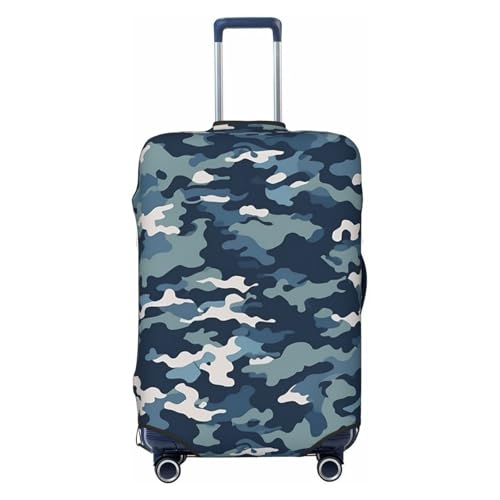 Travel Luggage Cover Navy camouflage pattern Suitcase Protector Elastic Washable Stretch Suitcase Protector Anti-Scratch Travel Suitcase Cover Fit 18-32 Inch Luggage