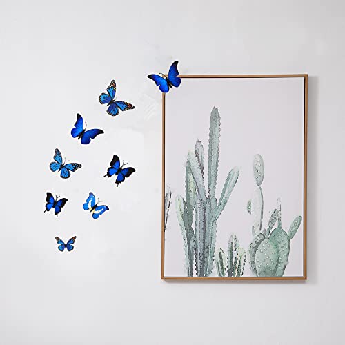 Hu Tong 36Pcs Butterfly Wall Decals - 3D Butterflies Decor For Sticker Removable Mural Stickers Home Decoration Kids Room Bedroom (Dark Blue) #TOP2