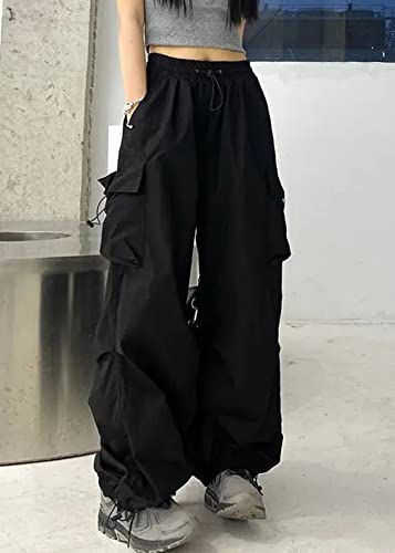 DINGJIUYAN Parachute Cargo Harem Pants Women Gothic Y2k Plus Size Elastic Waist Trousers Harajuku Punk Jogger - Image 2