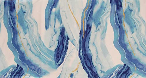 Wild Waters Abstract Vinyl Flannel Back Tablecloth (52" X 70" Oblong) #TOP3