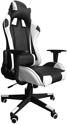 Swivel Gaming Chair Recliner Peak Adjustable Workplace Reclining Chair with Headrest Lumbar Help