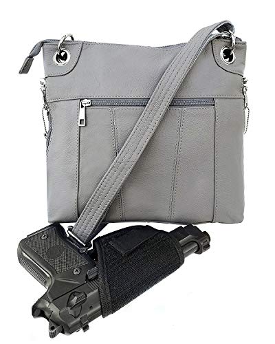 Goson Cowhide Leather CCW Concealed Carrying Gun Messenger Crossbody Purse2