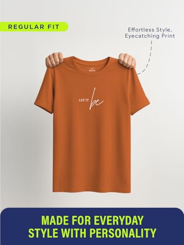 Image of Nobero Men's Regular Graphic Printed T-Shirt for Men | Soft Cotton | Classic Fit | Printed Casual Tshirt for Men