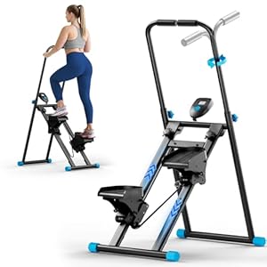 FitinOne Stair Stepper for Home Gym, Adjustable Stepper Machine with 4 Heights & 3 Angles, Compact Foldable Stair Master at Home for Full-Body Workout, Adjustable Pedals