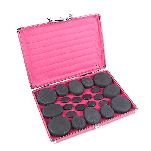 GMSLuu - Pierre d'énergie volcanique pierre de massage pierre de massage pour le dos compresses chaudes planche de grattage outils de massage avec boîte chauffante pour salons de beauté spas de santé