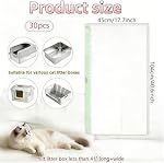 41" x 18" Oversized, 30 Count Jumbo Cat Litter Box Liners - Extra Large Drawstring Bags, 4 Mils Thickness Pan Liner for Pet Cats and Kitties