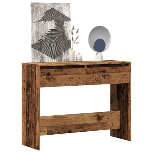Consola de madera vieja de 100x35x76,5 cm para pasillo 2