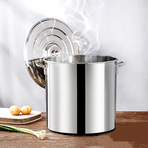 Seau à soupe isotherme en inox 201 avec couvercle hermétique et fond composite