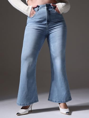 Image of Miss Chase A+ Women's Bootcut High Rise Regular Stretchable Denim Jeans