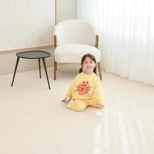 popomi（ポポミ） 抗菌 ロールマット防水 防滑 (ファブリックベージュ, 140x500x1.5cm)