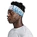 Cjfognsoa Snowman Christmas Headbands for Women Men Blue Snowflake Bandana for Boys Non Slip Elastic Yoga Workout Headband Fashion Sports Ball Print Bicycle Day of The Dead Bandanas Head Wrap