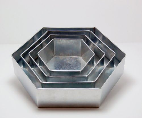 4 Tier Hexagon Multilayer Birthday Wedding Anniversary Cake Tins/Pans 6" 8" 10" 12"