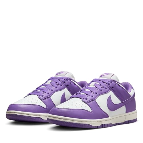 Nike Damen Dunk Low Sneaker, Summit White/Black/Raspberry, 44.5 EU