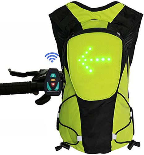 YLZBA Fahrradrucksack mit LED Licht Blinker Cover