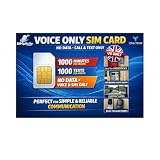 Text and Voice Only SIM Card, UK Network, 1000 Minutes and 1000 Texts per Month, No Data, Call and Text Only (12 months)