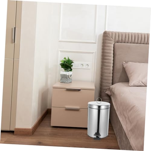 Caneca de basura rectangular de acero inoxidable con pedal miniatura 3