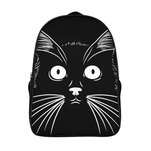 Sac à dos pour enfants chat 3D cartable scolaire avec sac à déjeuner ados