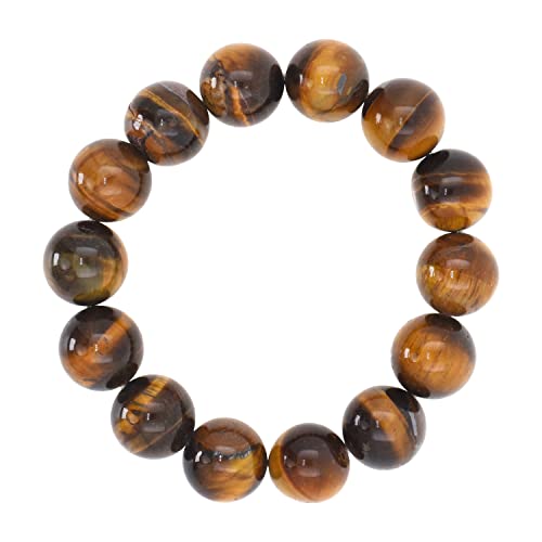 Bracelet œil de tigre véritable Mudra Crafts, perles de cristal naturel de qualité