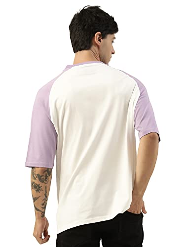 Image of Maniac||Mens||Printed||Round Neck||Raglan||Half Sleeve||Cotton||Oversized||Tshirt
