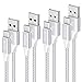 Produktbild AVIWIS USB Typ C Kabel [4Pack 0.3M 1M 2M 3M] 3A Nylon USB C Ladekabel Fast Charge Sync Schnellladekabel Kompatibel für Samsung Galaxy S20/S10/S9/S8, Huawei P30/P20/Mate 20, Honor 30/20/10 -Silber