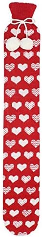 SKUZA Hot Water Bottle, Winter 2L Extra Long Hot Water Bottle Faux Fur Cover Hand Warmer Handwarmer Hot Water Bag Hot Water Bottle with Cloth Cover Warming Bag (Color : 4) (Color : 14)
