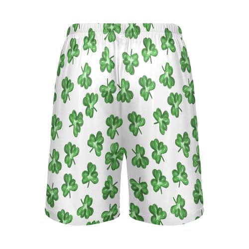 Pajama Shorts for Men St. Patrick's Day Shamrock Summer Pajama Pants with Pocket Pjs Bottoms Sleep Shorts2