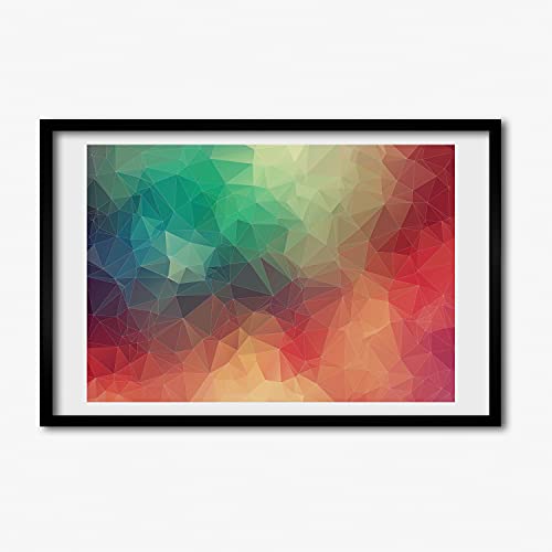 Cadre en bois moderne 60x40 Tulup de style tableau décoratif géométrique