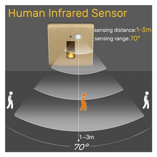 Sensor de movimiento luz de pie para escaleras que evita caídas nocturnas en pasillos 5