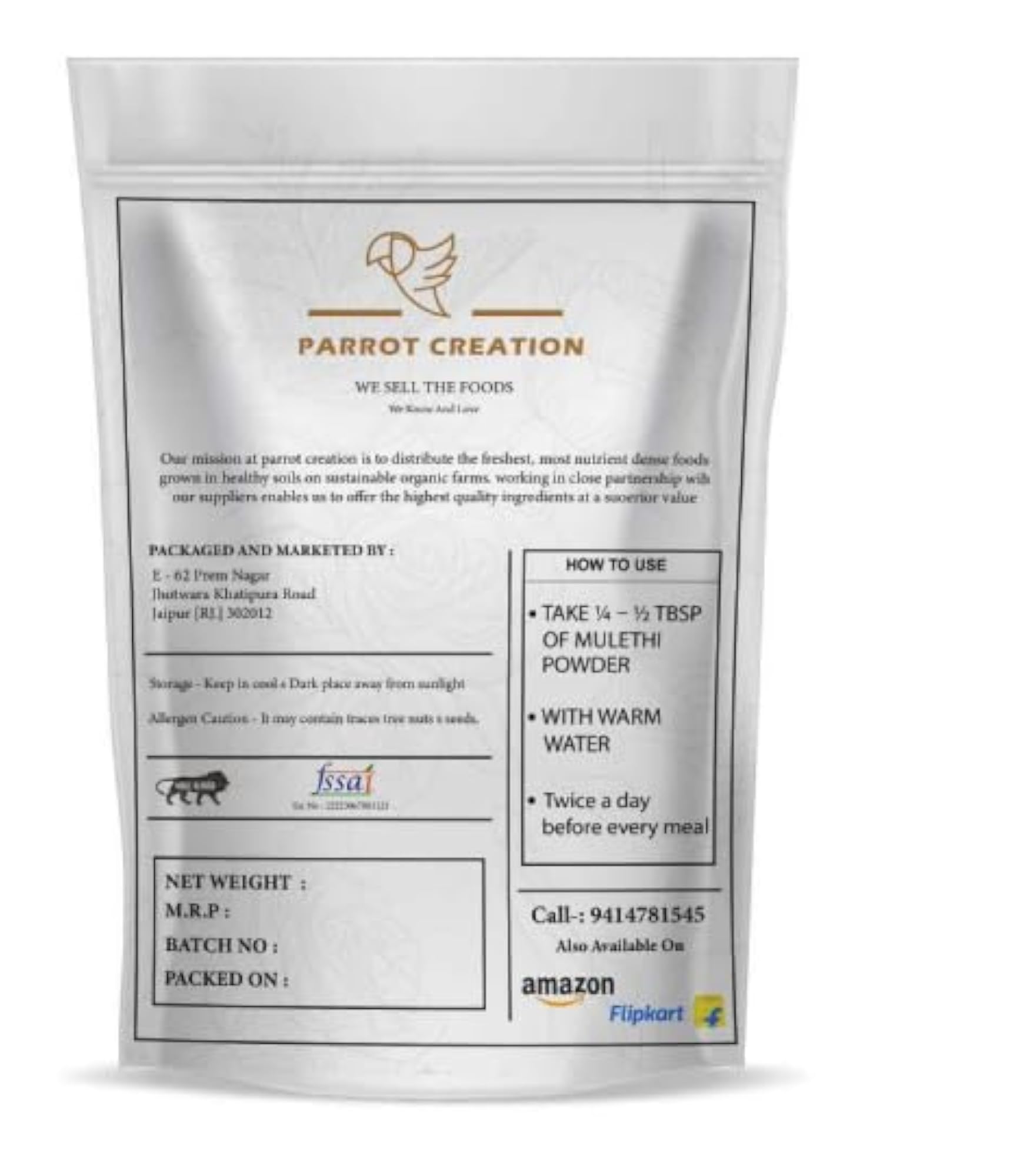 Organic Licorice Root Extract Powder, 100g