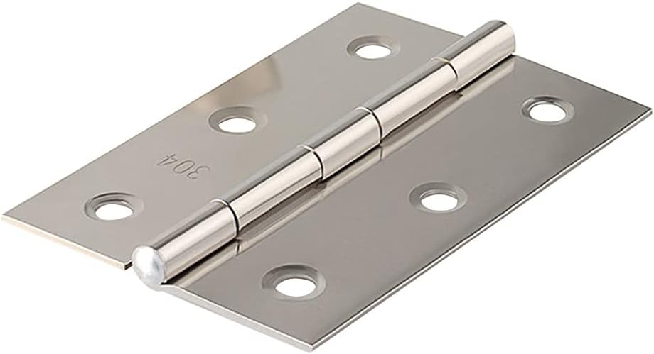 20 Pcs Door Connector Accessories Furniture Home 6 Mounting Holes Stainless Steel Hinges Window Cabinet Jewelry Box(3 inches (1.1mm Thick))