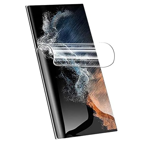 Iiseon High Sensitivity Hydrogel Screen Protector for Samsung Galaxy S23 Ultra, 2 Pieces Transparent Soft TPU Protective Film (NOT Tempered Glass) [Fingerprint Unlock Compatible] [Clear HD] Cover