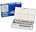 Winsor & Newton Cotman Watercolor Paint Set, Complete Pocket Set, 16 Half Pan w/ Brush, Eraser, Mixing Palette