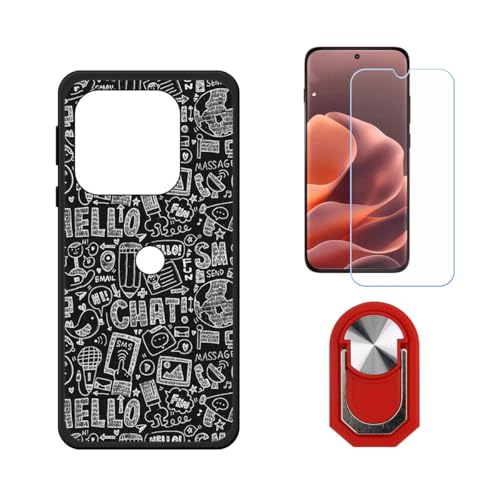 BMPNLSZ �K�p Motorola Edge 70 Pro�p+HD�����K���X�ɓK�����ėpTPU�P�[�X�A�V���J�Q���P�[�X�o���p�[�ی�o�b�N�P�[�X-�ɓK����9�d�x�X�N���C�u�h�~�X�N���[���v���e�N�^(6,78") + ���O���\�Ŕėp�I��360�x��]�\��