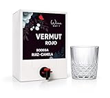 Pack Vermut Rojo artesanal + Vaso Estilo Vermut - Bodegas Ruiz Canela - Bag in Box 5l - Tradicional de bodega - Vermouth Premium Andaluz - Envio 24h.
