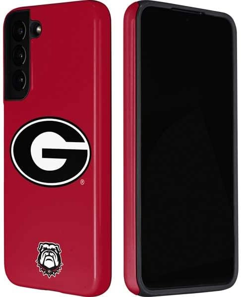 Skinit Pro Phone Case Compatible with Galaxy S22 - Officially Licensed University of Georgia Logo Red Design