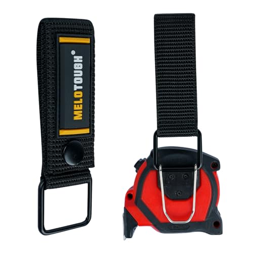 Soporte de cinta métrica para cinturón MELOTOUGH con clip metálico para taladro 2 uds