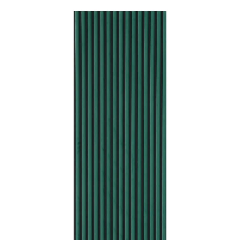Tuda Grass Direct Velour Acoustic Wall Slatted 3D Panel Curved Slat - Green - 240x60cm