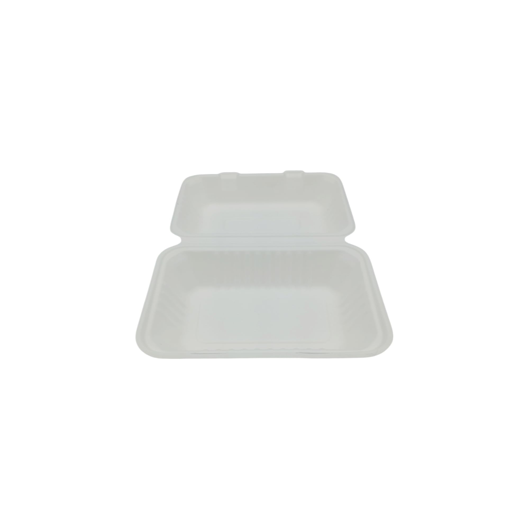 Générique 250 Boîtes à Sandwich Rectangulaires en Fibre de Canne 23x15,3x7,7 cm - Coques pour Burgers, Sandwichs, Paninis, Hot Dogs, Frites, Poulet Frit et Plus