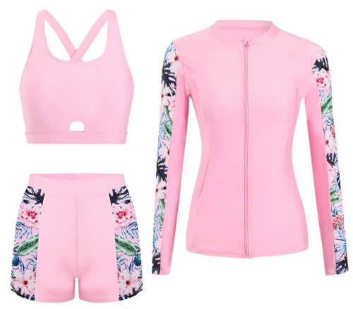 Maillot de bain de protection solaire à fermeture éclair