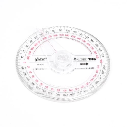 360° Protractor Set (20-Pack) – Clear Plastic Math Protractors for Geometry, Drafting & Angle Measurement – 4-Inch Swing Arm Protractor Ruler for Students, Engineers & Artists by MFBJXC - Used condition - Image 3