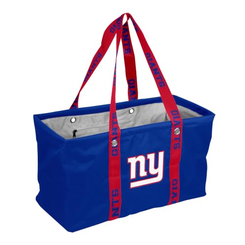 FANMATS NFL New York Giants Large Picnic Caddy Tote Bag — Digital Printed Straps | Polyester | Collapsible Design | Team Color