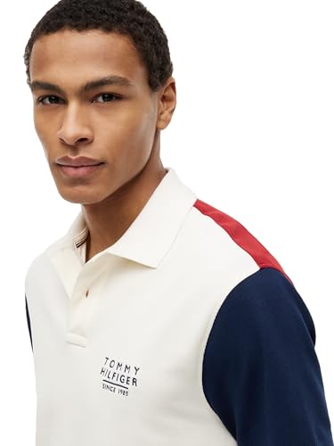 Image of Tommy Hilfiger Men's Short Sleeve Polo Shirts in Regular Fit With Stretch and Organic Pique Cotton